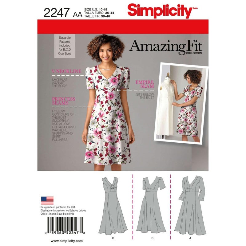 سيمبليسيتي مجموعة Simplicity Amazing Fit Collection من فساتين الصيف النسائية بنمط الخياطة بمقاسات 20W-28W - Image 1